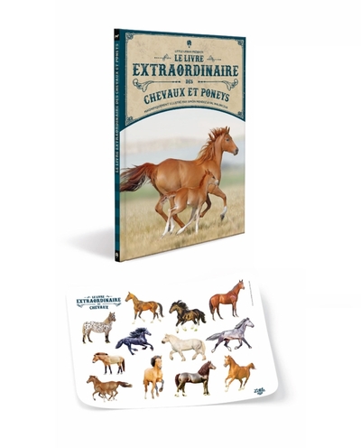 LIVRE EXTRAORDINAIRE DES CHEVAUX / NOUVELLE EDITION (+ STICKERS)