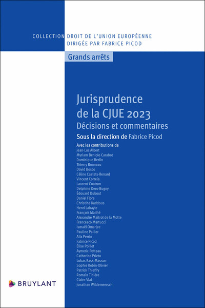 JURISPRUDENCE DE LA CJUE 2023