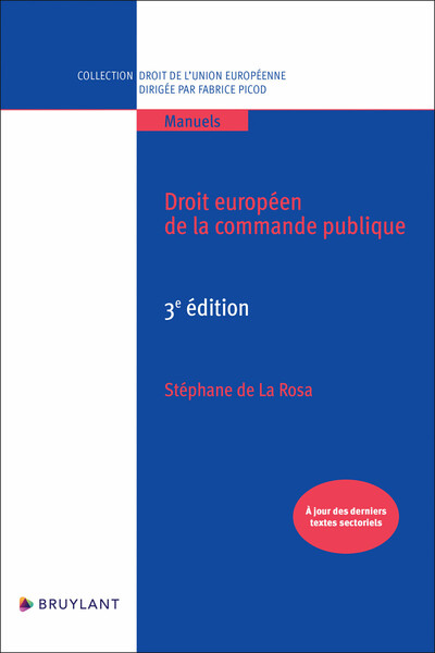 DROIT EUROPEEN DE LA COMMANDE PUBLIQUE