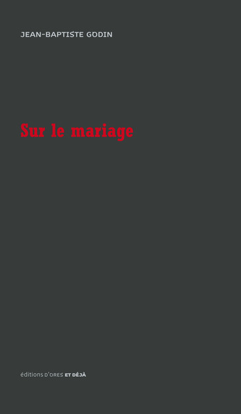 MARIAGE EST UN RESTE D ESCLAVAGE