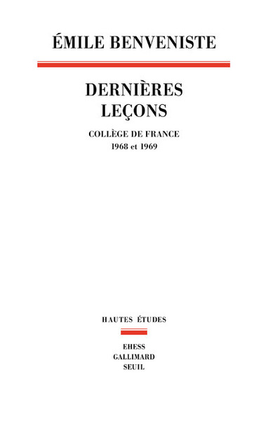 DERNIERES LECONS. COLLEGE DE FRANCE (1968- 1969)