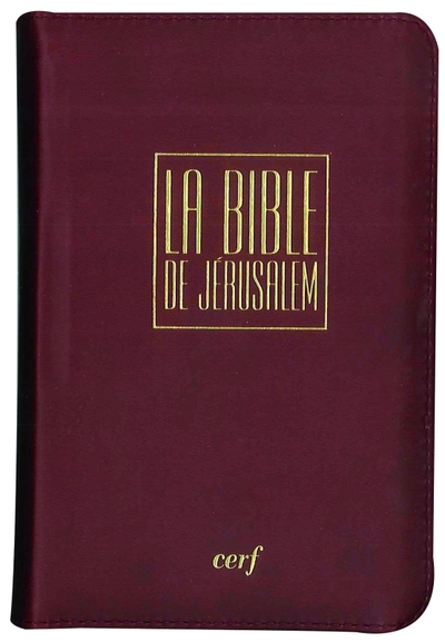 BIBLE JERUSALEM - RELIURE SOUPLE CUIR, TRANCHES OR, GLISSIERE, ETUI, EDITIO