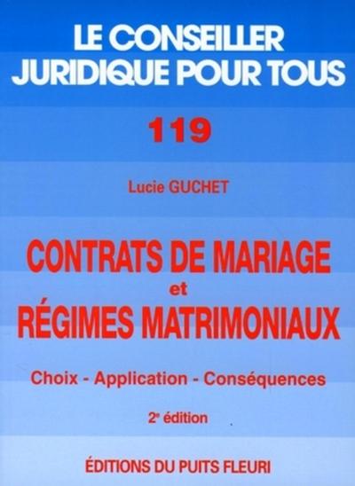 CONTRATS DE MARIAGE ET REGIMES MATRIMONIAUX