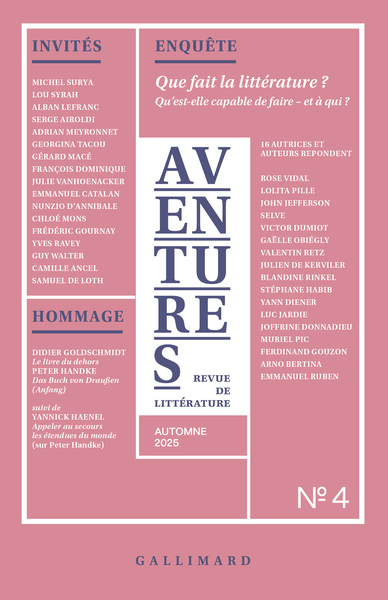 REVUE AVENTURES N 4 - AUTOMNE 2025