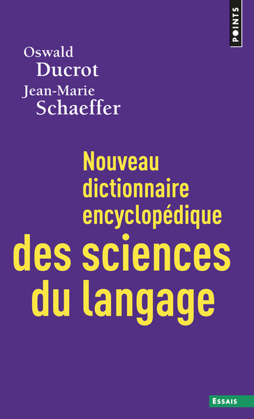 NOUVEAU DICTIONNAIRE SCIENCES LANGAGE