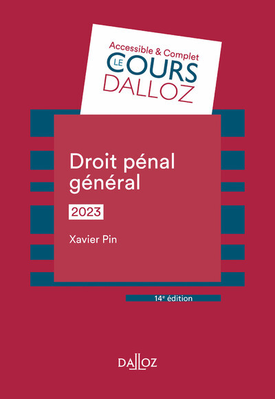 DROIT PENAL GENERAL 2023. 14E ED.