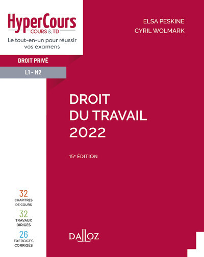 DROIT DU TRAVAIL 2022 - 15E ED.