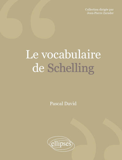 VOCABULAIRE DE SCHELLING