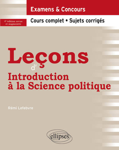 LECONS D´INTRODUCTION A LA SCIENCE POLITIQUE - A JOUR AU 10 MAI 2022. EDITI