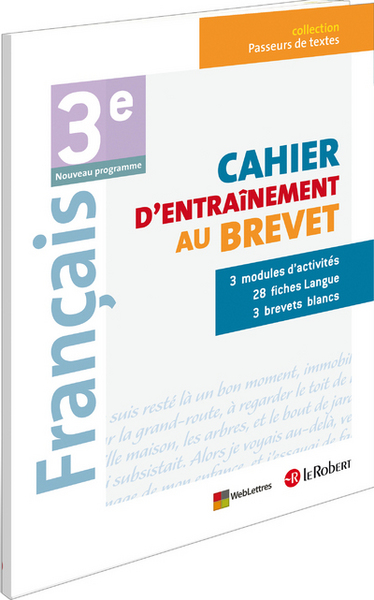 FRANCAIS 3EME CAHIER D´ENTRAINEMENT AU BREVET (PASSEURS DE TEXTES) 2012