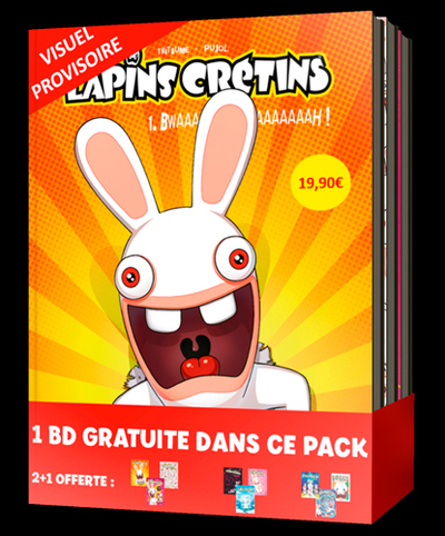 BANDE DESSINEE - PACK 2+1 LAPINS CRETINS #1 (T1 A T3)