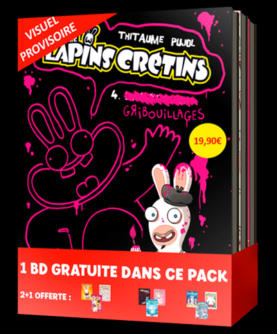 BANDE DESSINEE - PACK 2+1 LAPINS CRETINS #2 (T4 A T6)