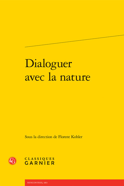 DIALOGUER AVEC LA NATURE