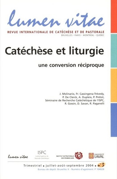 CATECHESE, LITURGIE