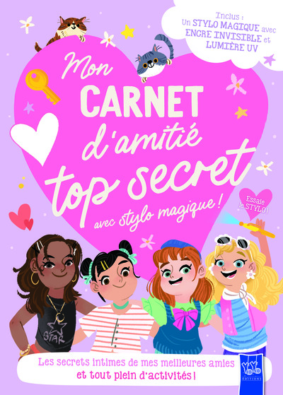 MON CARNET D´AMITIE TOP SECRET AVEC STYLO MAGIQUE ! - LES SECRETS INTIMES DE MES MEILLEURS AMIES ET