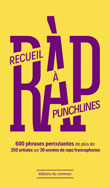RECUEIL A PUNCHLINES - 600 PHRASES PERCUTANTES DE PLUS DE 250 ARTISTES SUR 