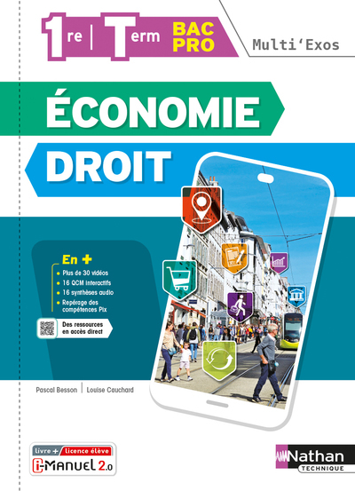 ECONOMIE DROIT - 1RE/TERM BAC PRO (MULTI´EXOS) LIVRE + LICENCE ELEVE - 2022