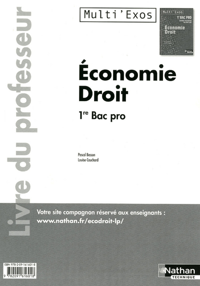 ECO DROIT 1E BAC PRO (ME) PROF