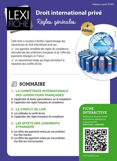 DROIT INTERNATIONAL PRIVE - REGLES GENERALES