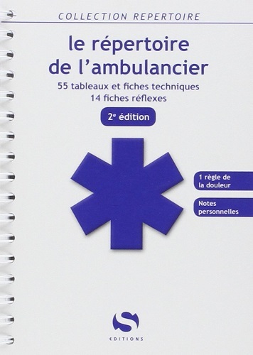 REPERTOIRE DE L AMBULANCIER 2E ED