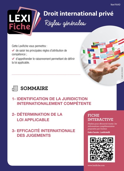 DROIT INTERNATIONAL PRIVE - REGLES GENERALES