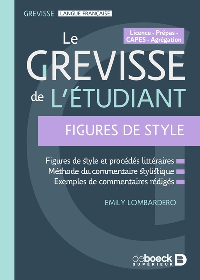 GREVISSE DE L´ETUDIANT - FIGURES DE STYLE - LICENCE - PREPAS - CAPES - AGREGATION