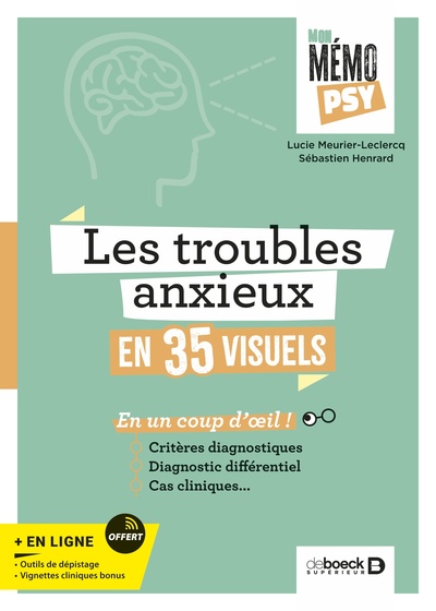 MON MEMO-PSY - LES TROUBLES ANXIEUX EN 35 VISUELS - CRITERES DIAGNOSTIQUES, DIAGNOSTIC DIFFERENTIEL,