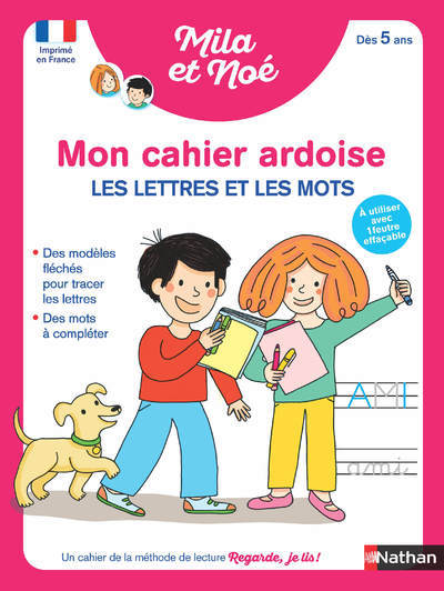 MON CAHIER ARDOISE - LES LETTRES ET LES MOTS DES 5 ANS