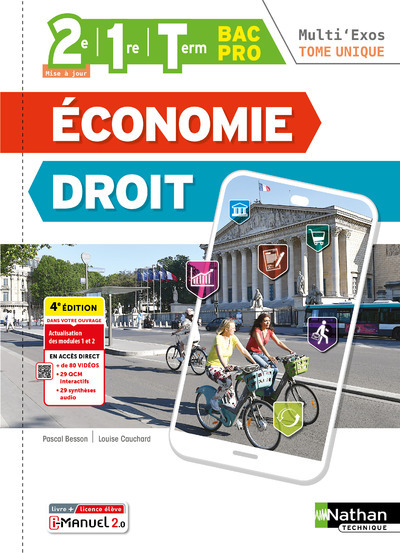 MULTI´EXOS - ECONOMIE-DROIT TOME UNIQUE 2DE/1RE/TLE BAC PRO TERTIAIRES - 2024 - POCHETTE - ELEVE - +