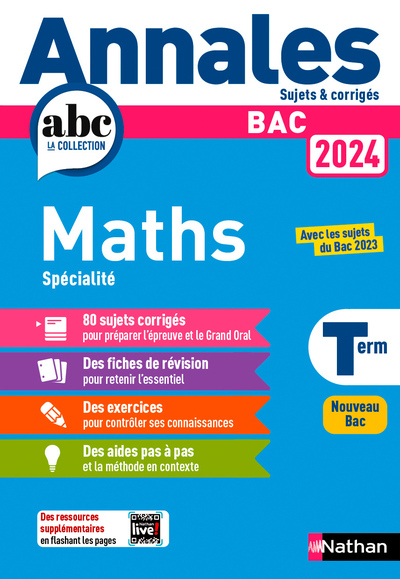 ANNALES BAC MATHS TERM. 2024 - CORRIGE