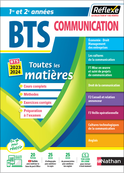 TOUTES LES MATIERES REFLEXE - BTS COMMUNICATION N 16 - 2023