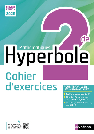 HYPERBOLE MATHEMATIQUES 2DE - CAHIER ELEVE - 2025