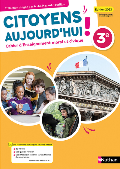 ENSEIGNEMENT MORAL ET CIVIQUE 3E - CAHIER - ELEVE 2023