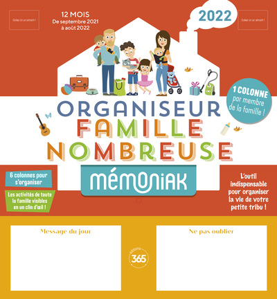 ORGANISEUR FAMILLE NOMBREUSE MEMONIAK 2021-2022