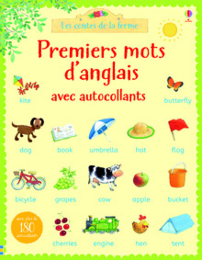PREMIERS MOTS D´ANGLAIS AVEC AUTOCOLLANTS - LES CONTES DE LA FERME