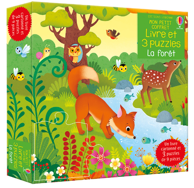 FORET - MON PETIT COFFRET LIVRE ET 3 PUZZLES