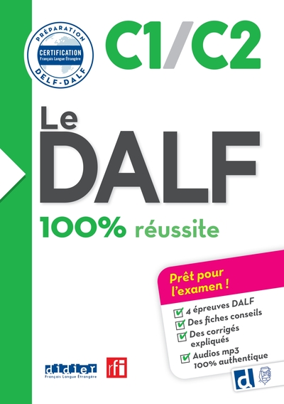 DALF C1/C2 100% REUSSITE - EDITION 2017 - LIVRE + DIDIERFLE.APP