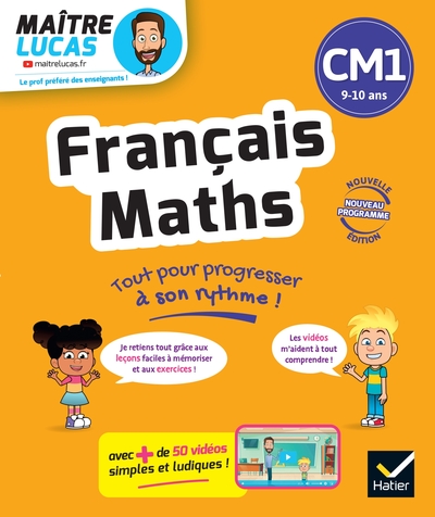FRANCAIS ET MATHS CM1 - NOUVEAU PROGRAMME - CAHIER DE SOUTIEN AVEC DES VIDEOS - LECONS ET EXERCICES