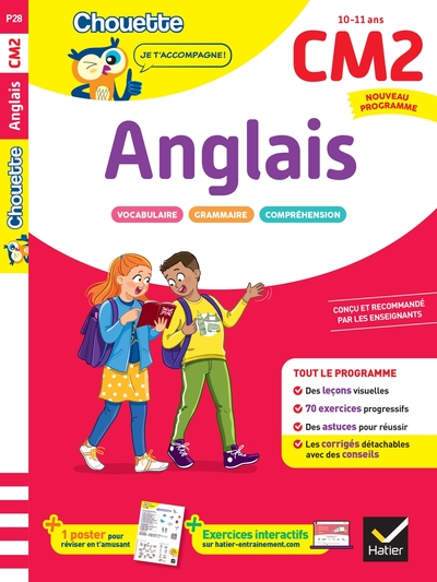 ANGLAIS CM2 - CAHIER DE SOUTIEN NOUVEAU PROGRAMME - LECONS ET EXERCICES CORRIGES