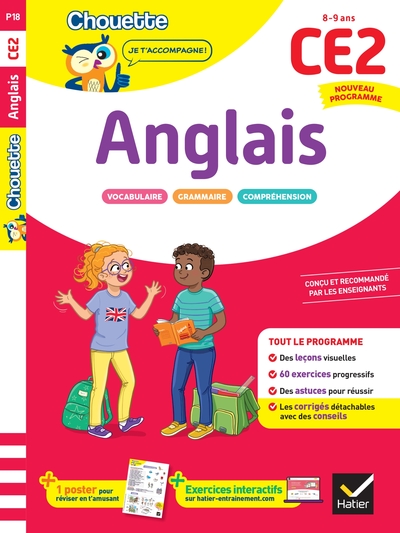 ANGLAIS CE2 - CAHIER DE SOUTIEN NOUVEAU PROGRAMME - LECONS ET EXERCICES CORRIGES