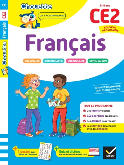 FRANCAIS CE2 - CAHIER DE SOUTIEN NOUVEAU PROGRAMME - LECONS ET EXERCICES CORRIGES