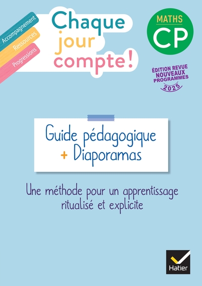 CHAQUE JOUR COMPTE - MATHS CP - ED. 2025 - GUIDE BI-MEDIA AVEC DIAPORAMAS