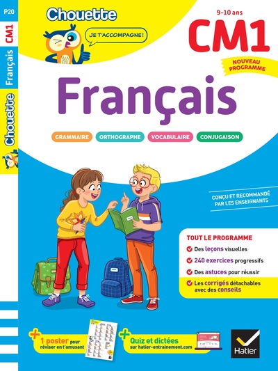 FRANCAIS CM1 - CAHIER DE SOUTIEN NOUVEAU PROGRAMME - LECONS ET EXERCICES CORRIGES