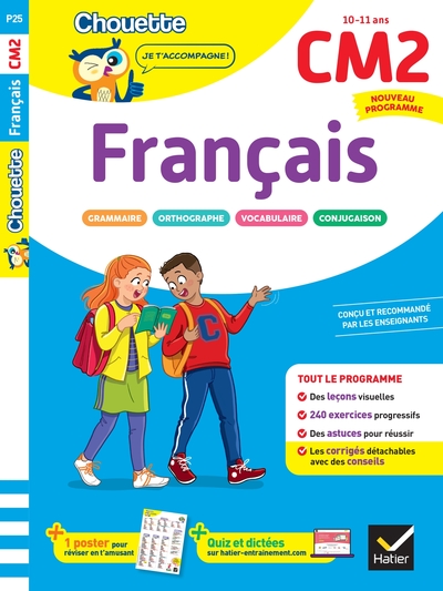 FRANCAIS CM2 - CAHIER DE SOUTIEN NOUVEAU PROGRAMME - LECONS ET EXERCICES CORRIGES