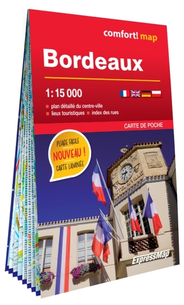 BORDEAUX 1/15.000 (CARTE POCHE FORMAT LAMINEE - PLAN DE VILLE)