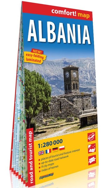 ALBANIA 1/280.000 (ANG) (CARTE GRAND FORMAT LAMINEE)