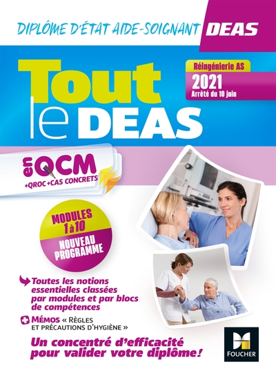 TOUT LE DEAS EN QCM/QROC - IFAS - DIPLOME D´ETAT D´AIDE-SOIGNANT -4E ED- NO