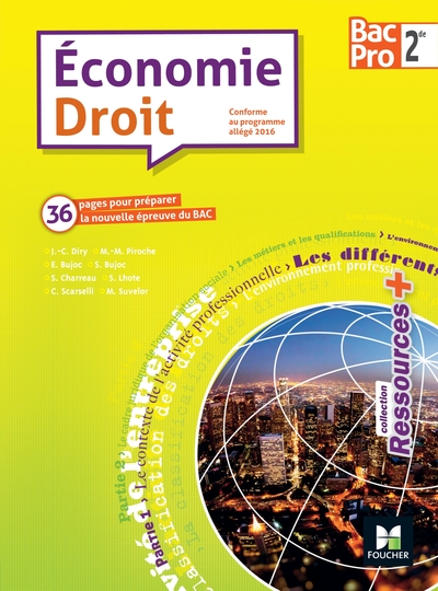 RESSOURCES + ECONOMIE - DROIT SDE BAC PRO 3E EDITION