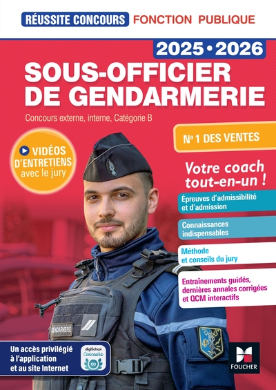 REUSSITE CONCOURS - SOUS-OFFICIER DE GENDARMERIE - 2025-2026- PREPARATION COMPLETE