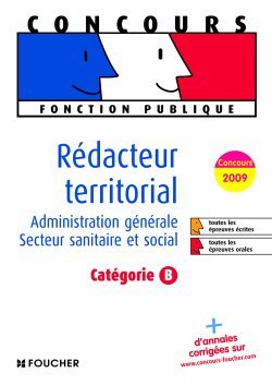 REDACTEUR TERRITORIAL CATEGORIE B. CONCOURS 2009